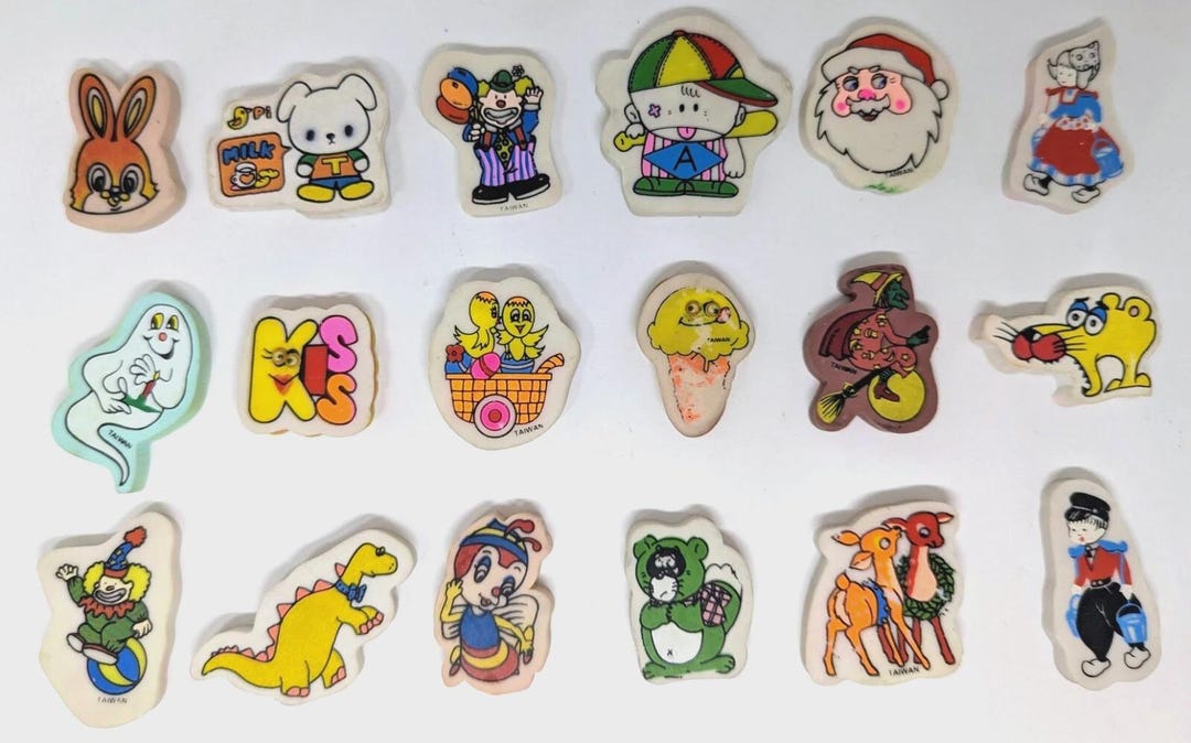 Vintage 80s & 90s Novelty Erasers: Cute Animals With Googly Eyes ...