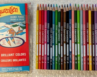 RARE 24 Laurentien ERASABLE Pencil Crayons OLDER 2004