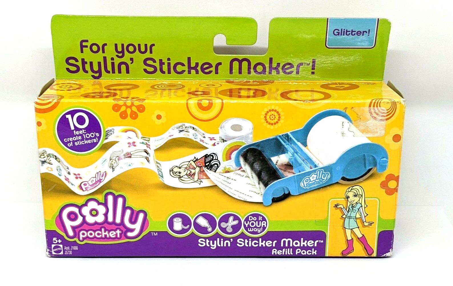 Polly Pocket Glitter Sticker Roll Y2K Refill From Styling Sticker Maker  Mattel -  Canada