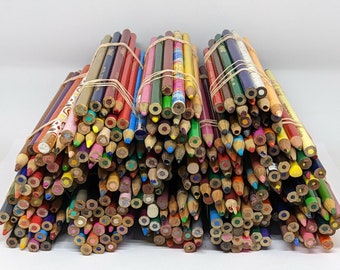 300 Colored Pencil Crayons Bulk Lot Random Preowned Crayola & Similar Mix Get a Large Assortment of Used Art Supplies For School or Artists