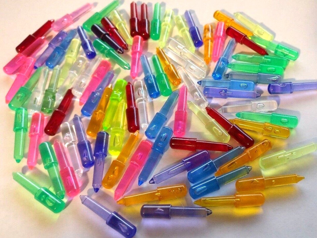 100 Lite Brite Pegs Lot 7/8 Inch Short Replacement for Modern Hasbro Cube  or Flat Screen Multicolored Rainbow Mix Pieces Altered Art 
