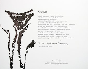 Chauvet - Poetry Broadside - Alison Hawthorne Deming