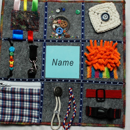 Crochet Fidget Blanket Pattern Activity Blanket for Dementia Etsy