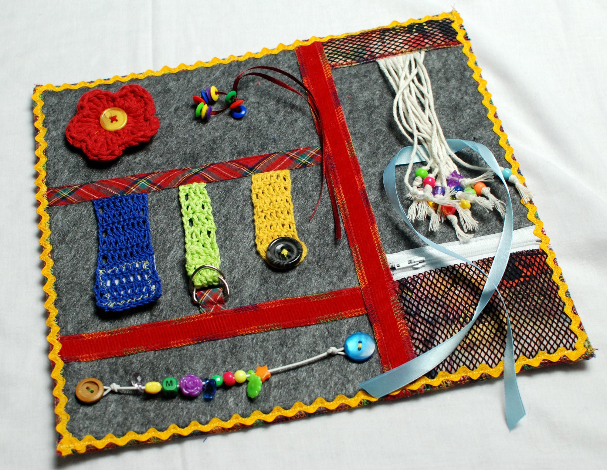 Alzheimers Fidget Blanket, Activity Quilt Blanket for Dementia, Sensory