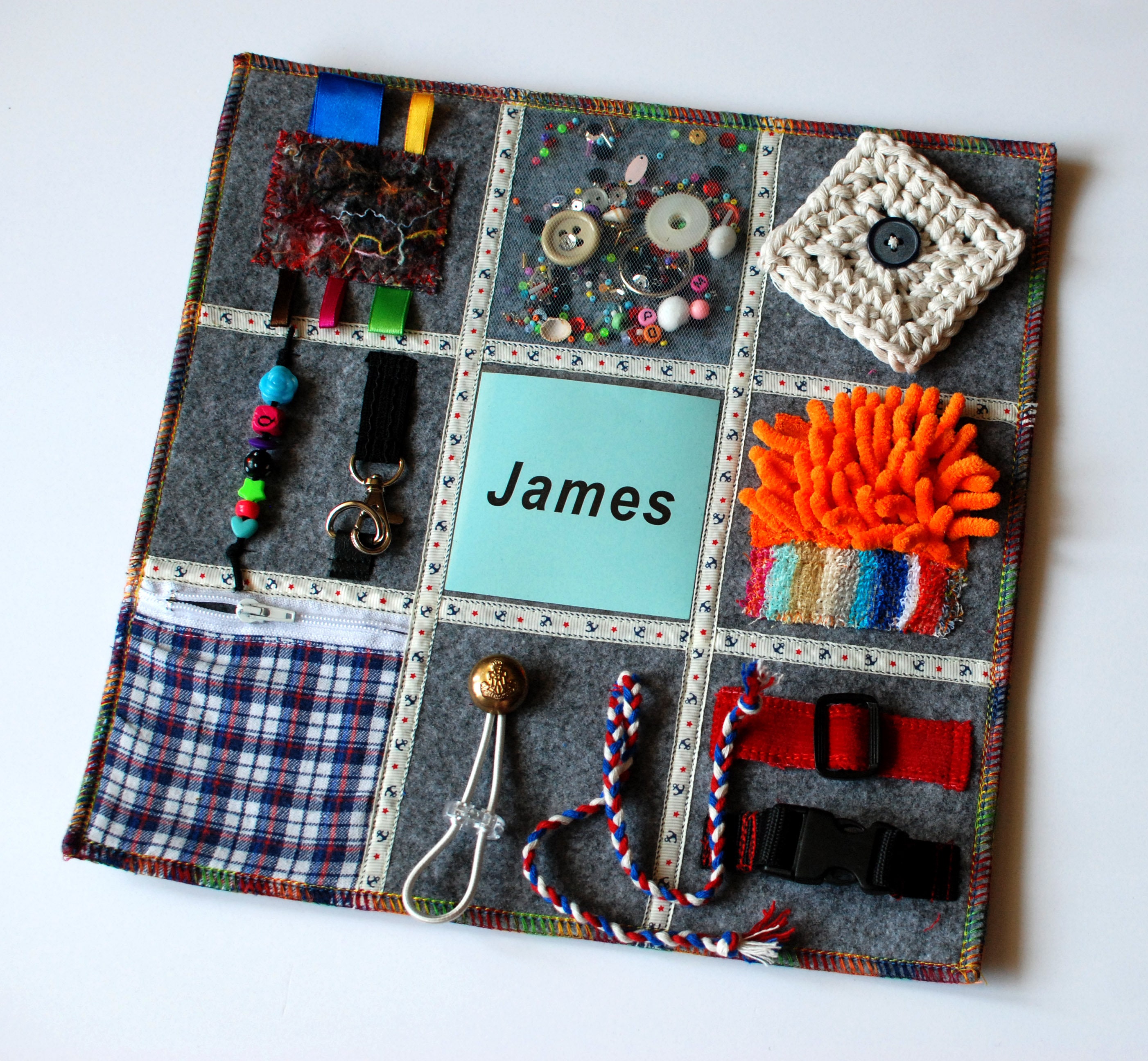 Dementia sensory mat gift for father Alzheimer fidget blanket Fidget