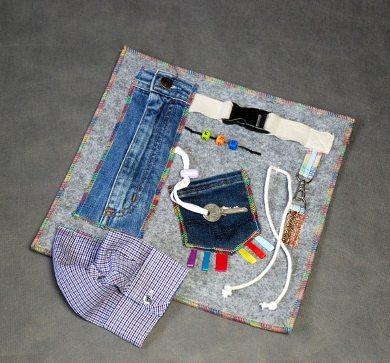 Dementia sensory mat gift for father Alzheimer fidget blanket Fidget