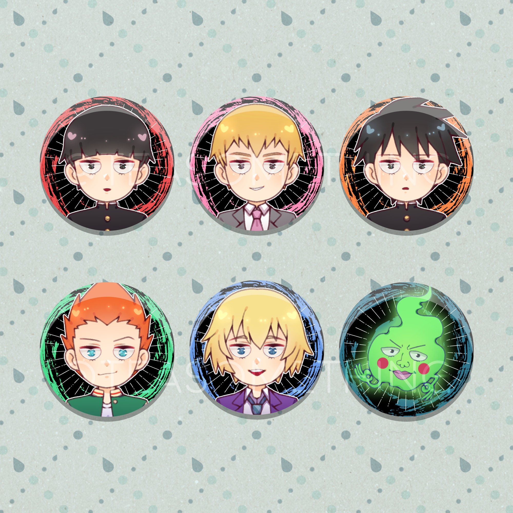 1 75 Mob Psycho 100 Mp100 Buttons Shigeo Kageyama Etsy