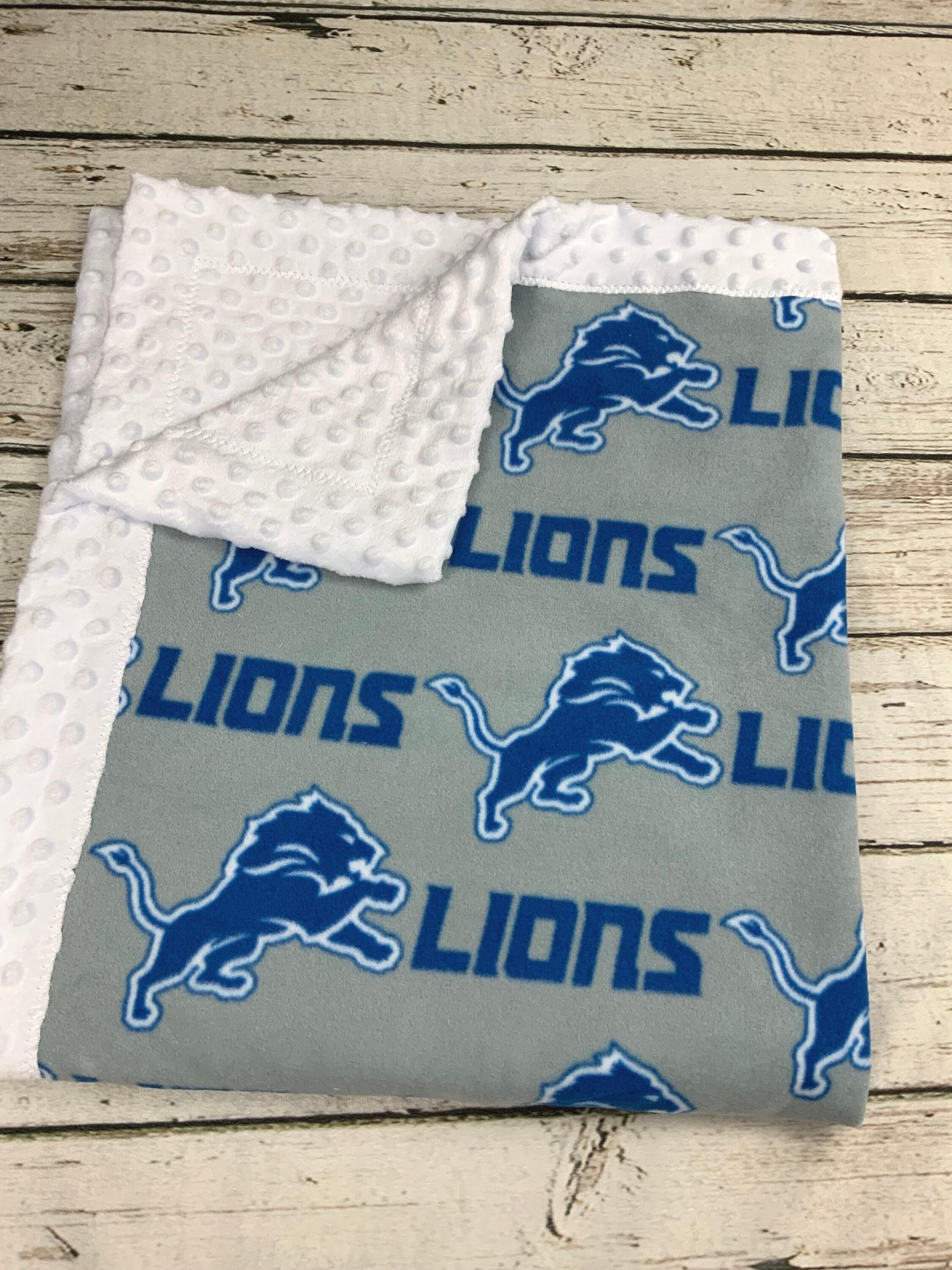 Detroit Lions Soft minky baby blanket / football blanket / sports blanket / baby boy / baby shower gift