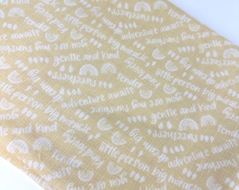 Baby Swaddle Blanket Yellow/ Neutral Baby Swaddle Blanket / Muslin Guaze Baby Blanket / Baby Shower Gift / Yellow Swaddle