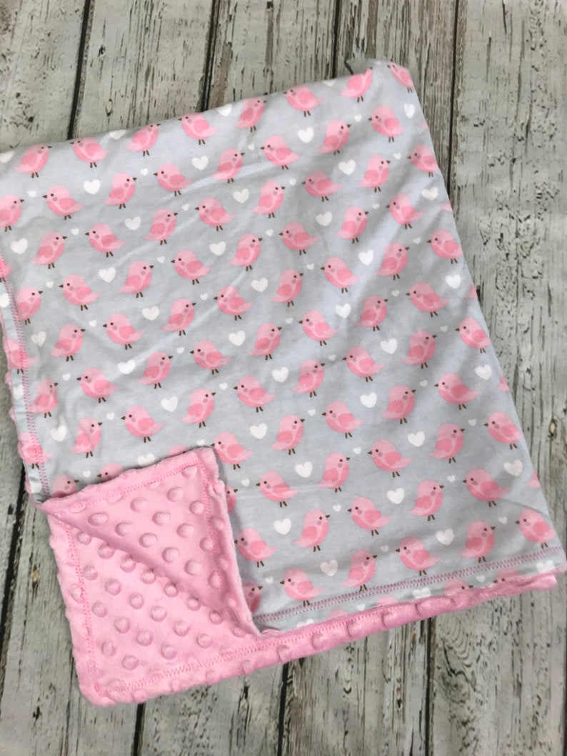 Minky Baby blanket-baby girl flannel 