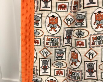 Soft Baby boy blanket/ soft & comfy fleece baby blanket /baby shower gift / monsters