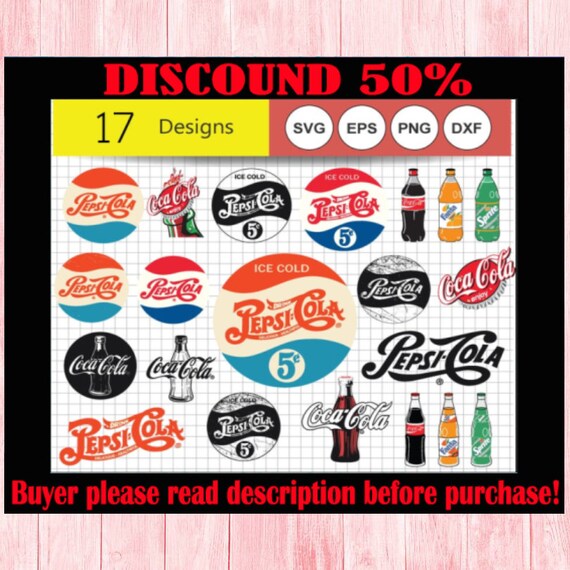 vintage pepsi cola svg printable vinyl stickercut files for etsy