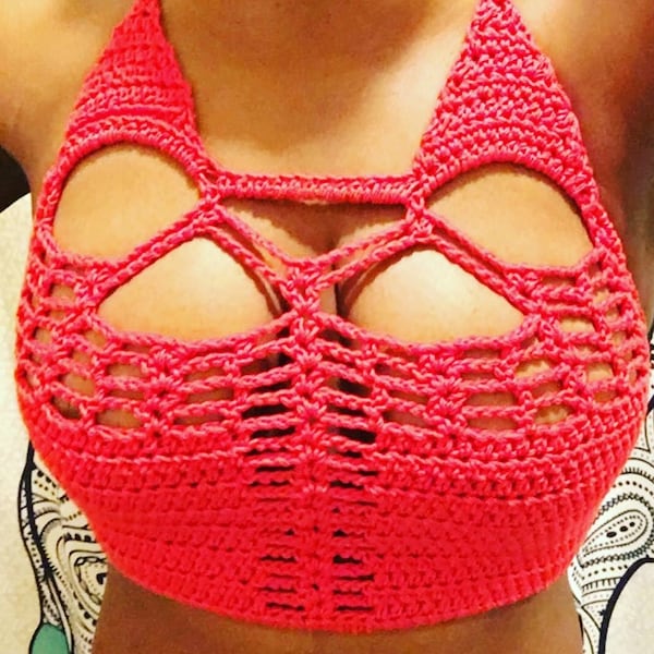 crochet pattern - Aye! Kitty Halter Top x SolFlora Crochet