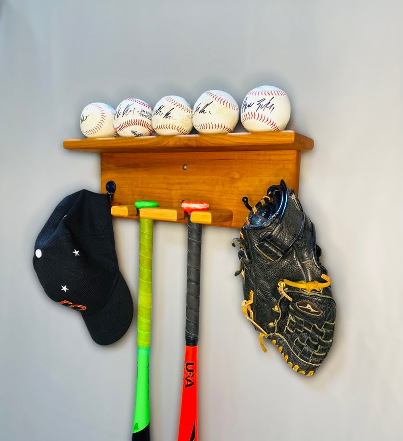 Baseball Bat Rack Hat Rack Baseball Display Baseball Gift Baseball Bat