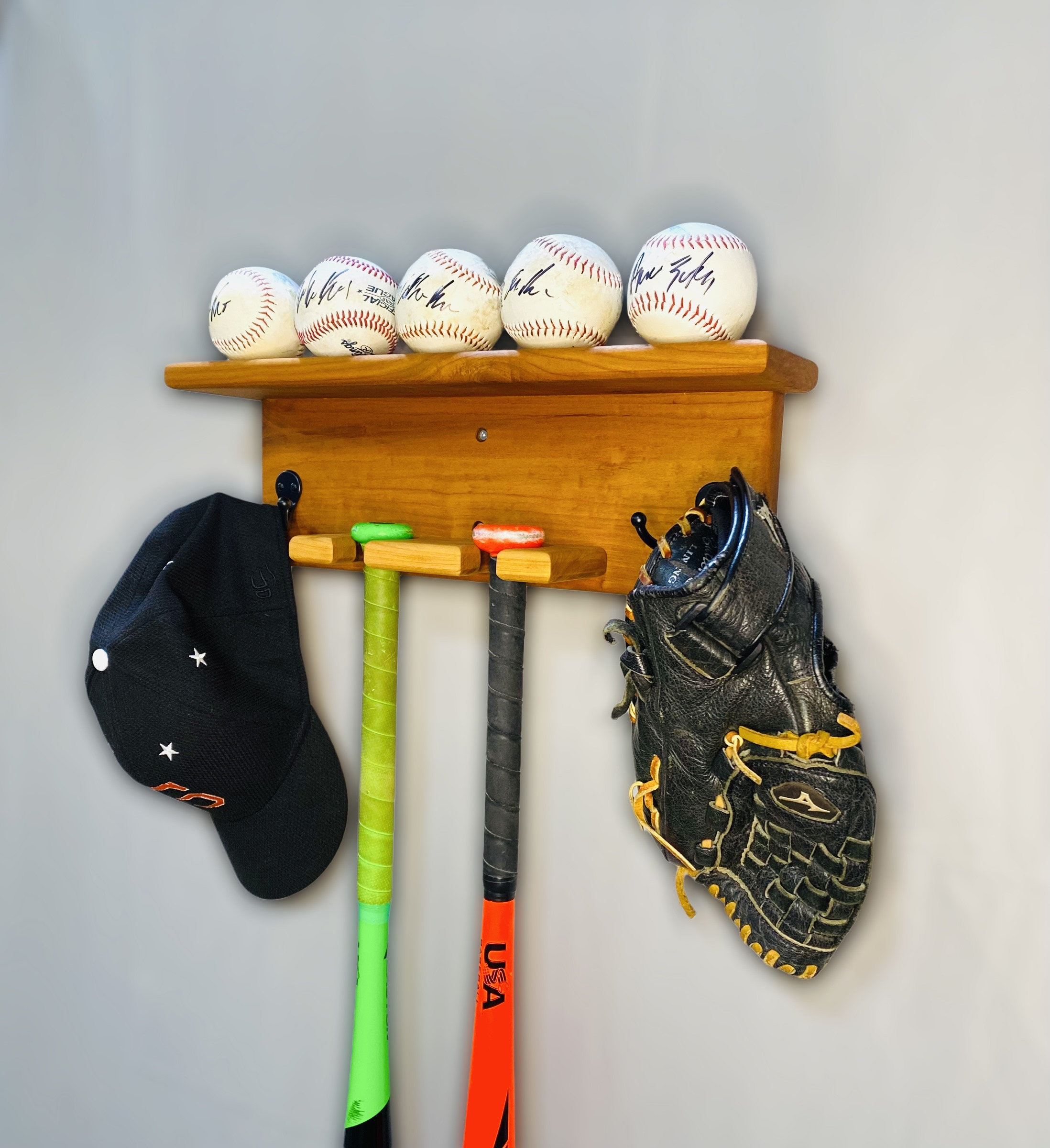 Baseball Bat Rack Hat Rack Baseball Display Baseball Gift Baseball Bat