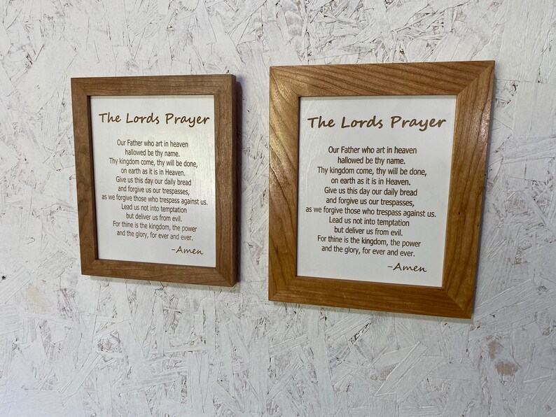Lords Prayer Wall Art Lords Prayer Wall Decor Lords Prayer Etsy