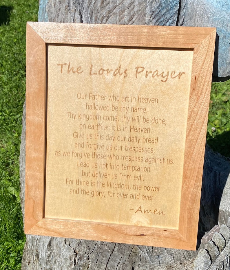 Lords Prayer Wall Art Lords Prayer Wall Decor Lords Prayer Etsy