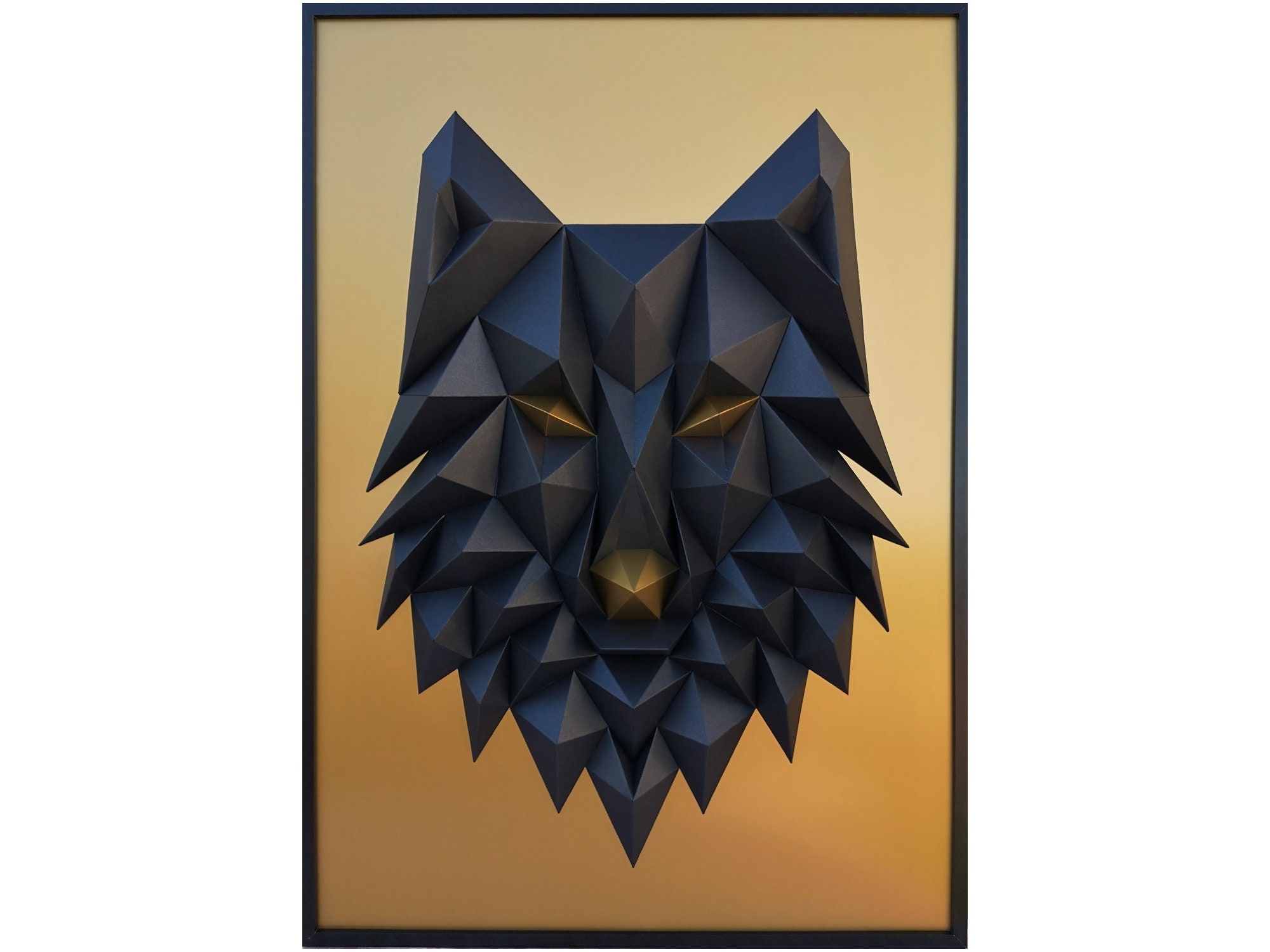 Tableau 3D Origami Wall Art - Loup