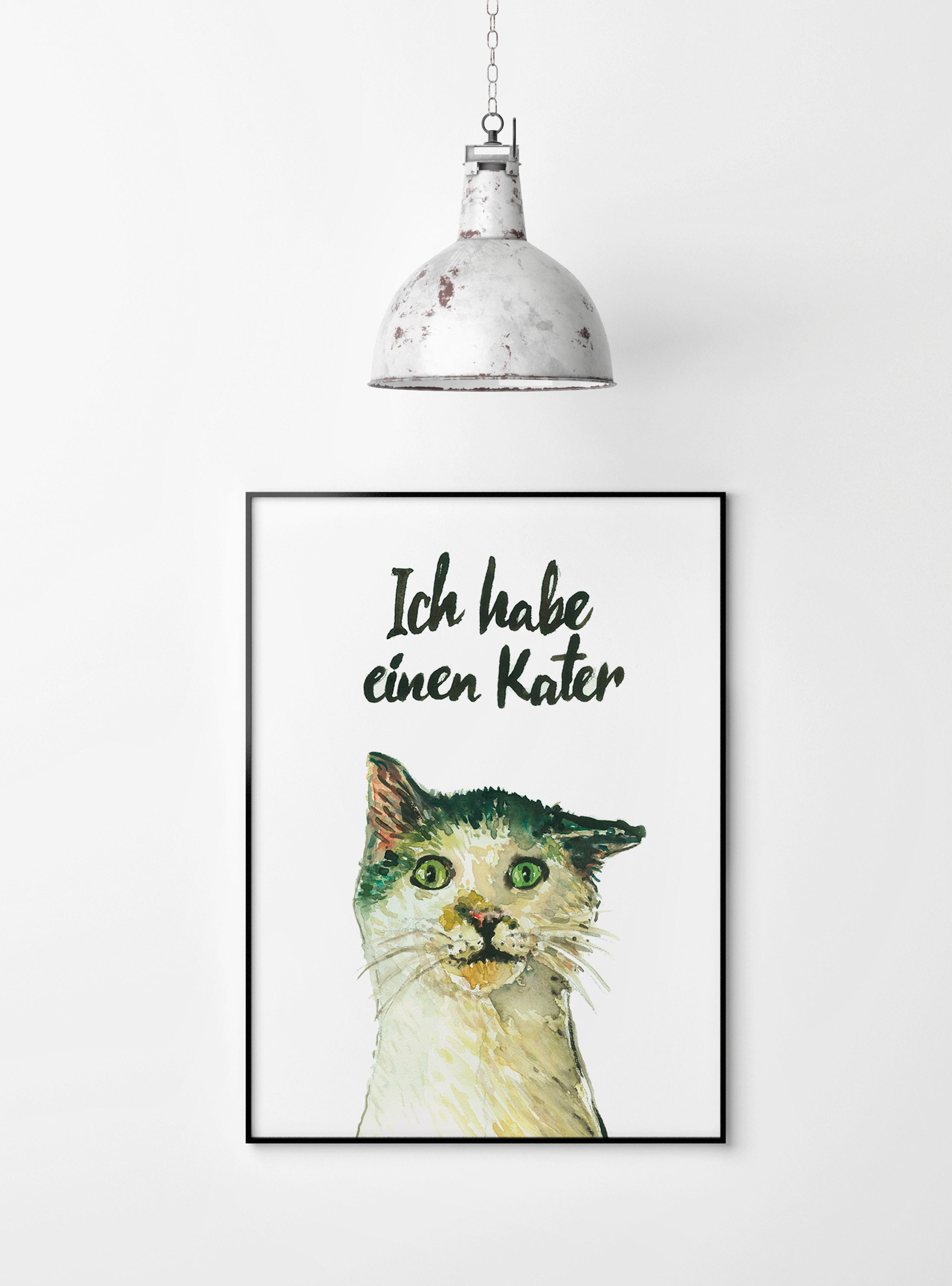 Kater Funny Cat Fox Poster 297x42 Cm Cat Home - Etsy