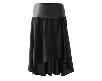 Asymmetrical black skirt