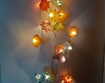 Lanterne en papier origami guirlande lumineuse LED