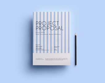 project proposal template design layout word elevator etsy