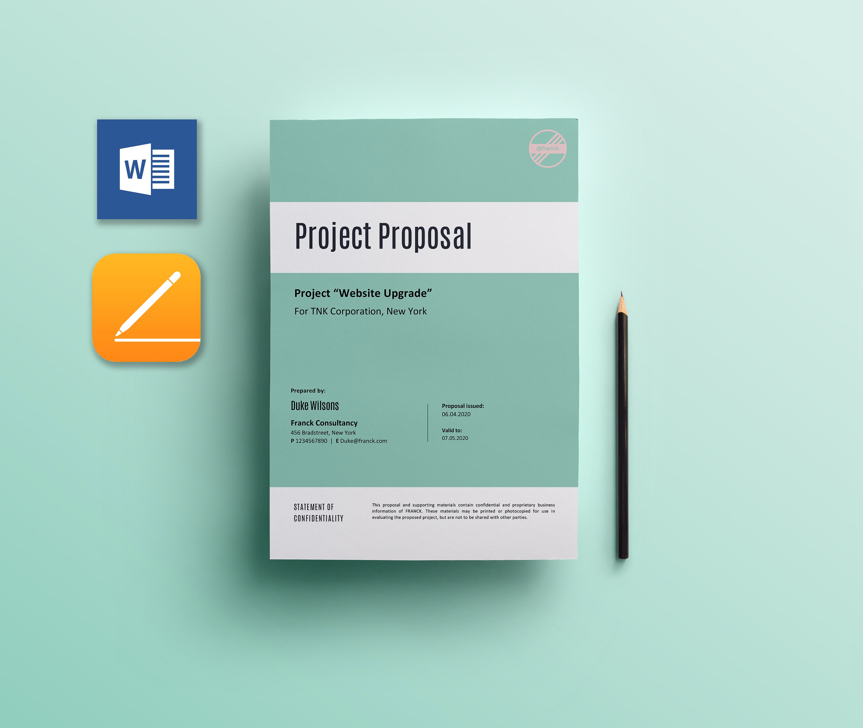 Project Proposal Template Business Proposal for MS Word and Etsy Canada