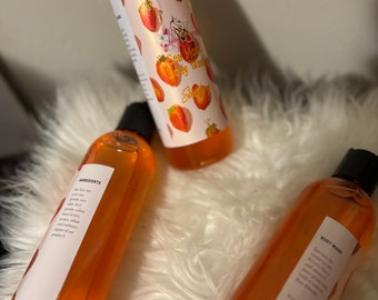 Strawberry sea moss infused body wash