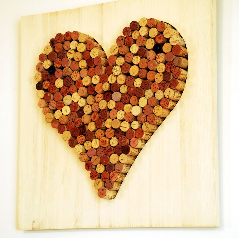 Wine Corks 'love Heart' Wall Hanging Etsy