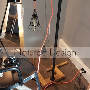 Raw Wood Lighting Lamp Vintage Loft Design Edison Lampa Original Indusstil