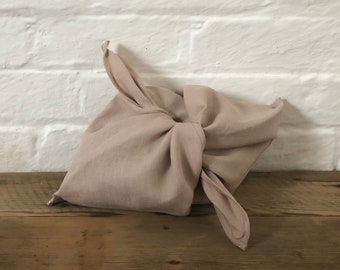 Blush linen bento bag