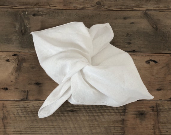 White linen bento bag
