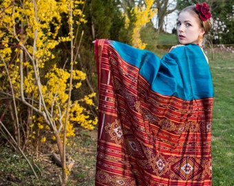 Exclusive Royal Handloom (Khadi) Ikat Raw Silk Saree