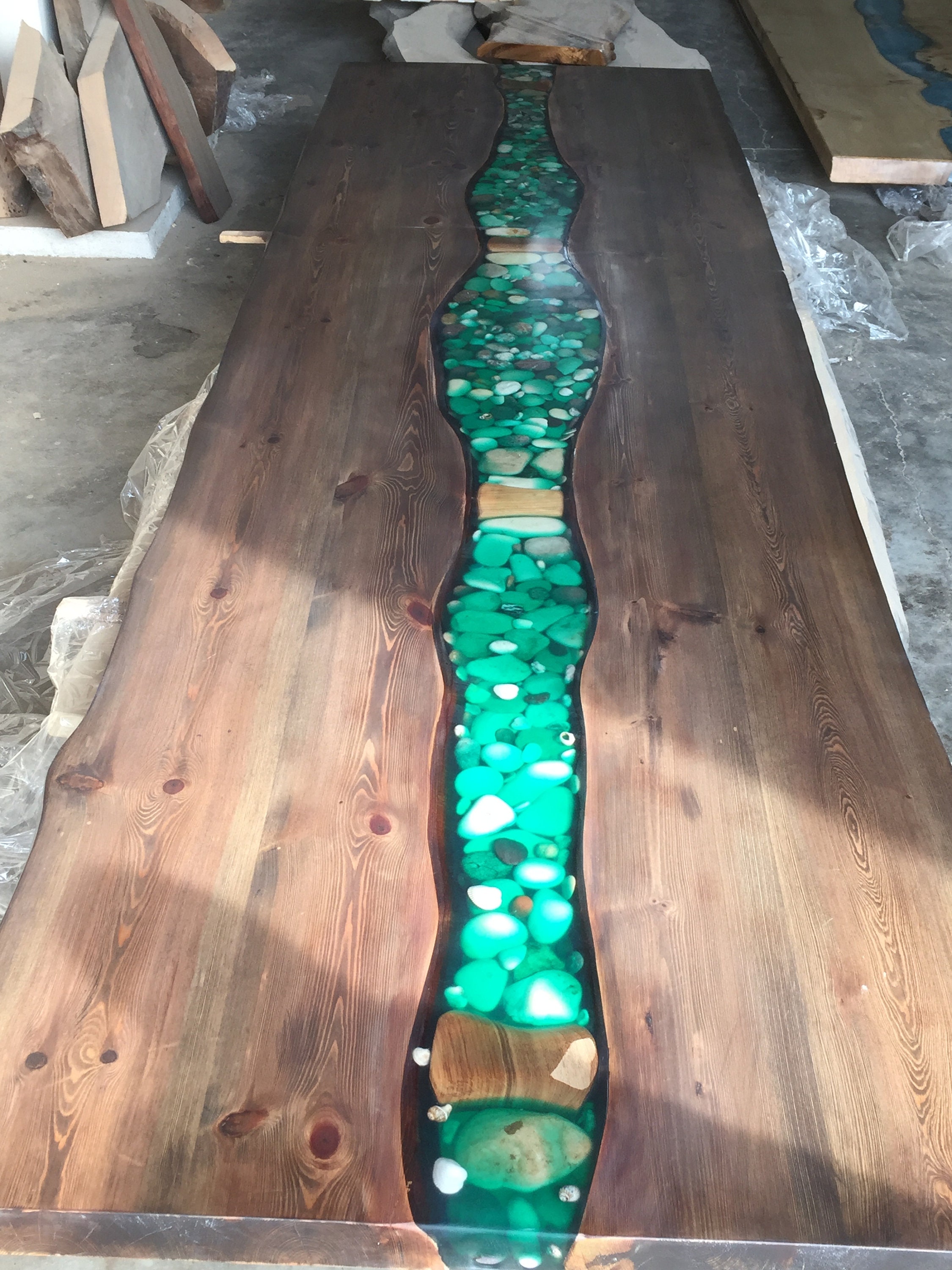handmade table epoxy resin Etsy