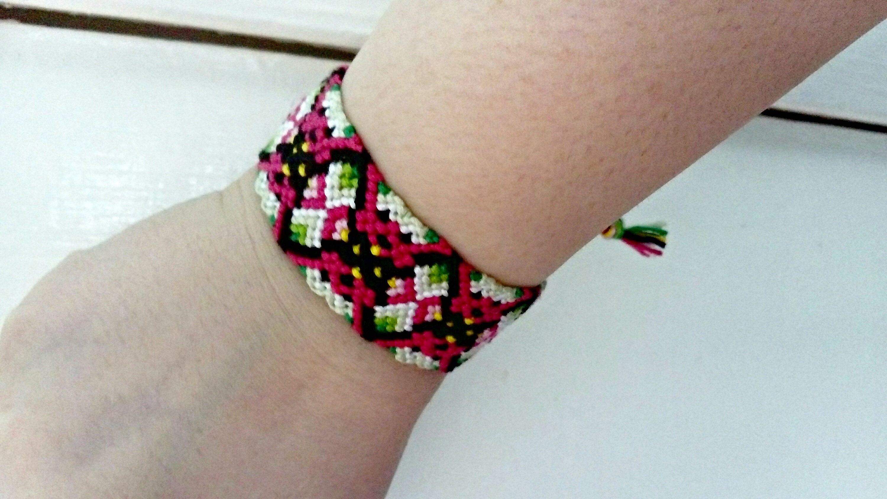 Multi-coloured friendship bracelet handmade high-quality | Etsy
