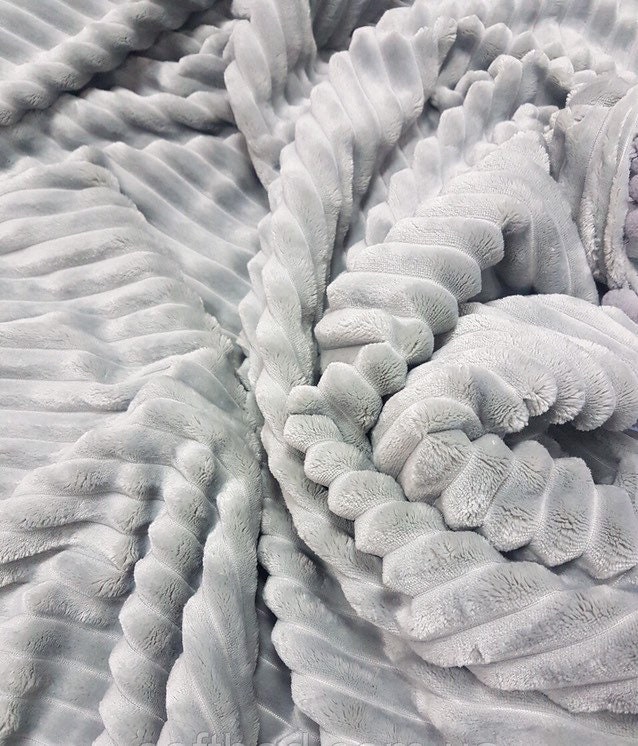 Grey Minky fabric by the yard Striped minky plush Crib sheet Etsy