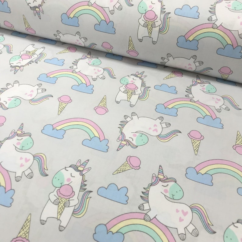 Unicorn Fabric by the Yard Cotton Fabric Kids Fabric Etsy