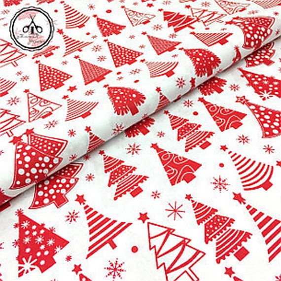 Christmas fabric by the yard Scandinavian fabric Christmas Etsy