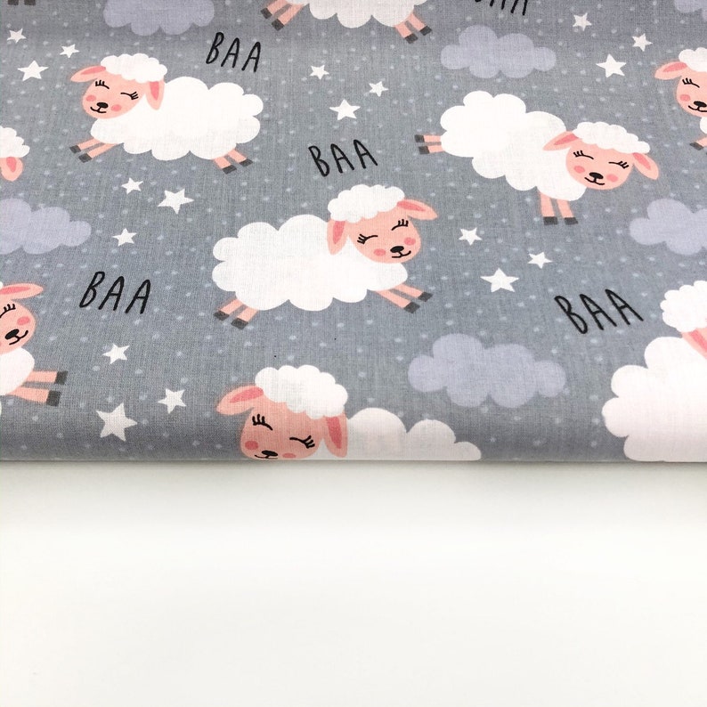 Sheep fabric by the yard Cotton kids fabric Farm home decor Etsy
