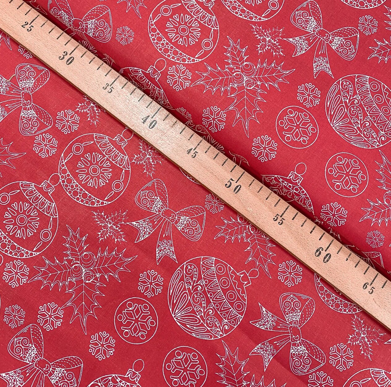 Christmas fabric by the yard Christmas tree toy Cotton Etsy
