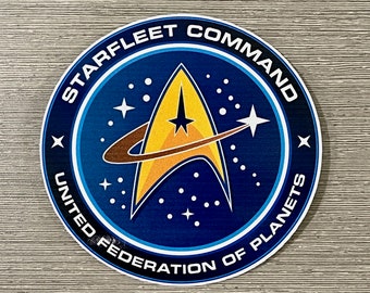 Star Trek Federation Starfleet Logo Car Window Bumper Laptop Vinyl Decal Sticker