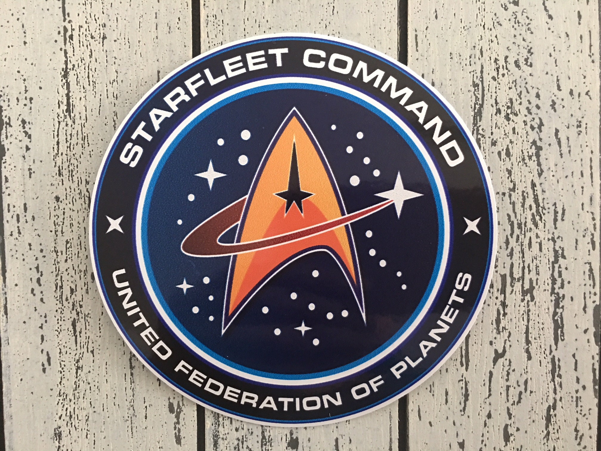 Multicolor Starfleet Command Logo Magnet by wotfan69, Download free STL  model