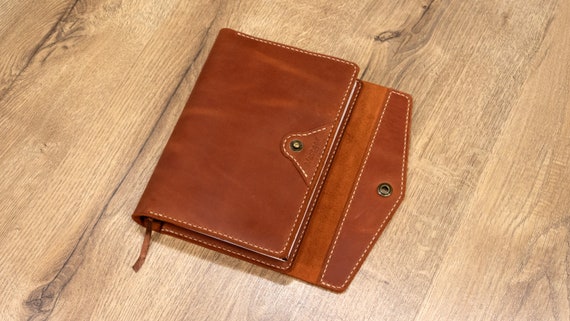 Leather A5 diary cover PDF Sewing Pattern, leather cover for books, tutorial video, Digital pattern, pattern download