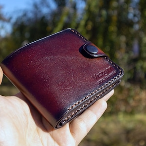 Patrón de costura Bifold PDF, billetera Bifold de cuero para hombre, vídeo tutorial, patrón digital, bricolaje, descarga de patrón