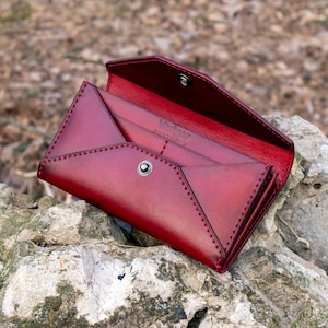 Brieftasche für Handy und Dokumente PDF Schnittmuster, Leder Frauen Brieftasche, lange Geldbörse, Tutorial Video, Digitales Schnittmuster, DIY, Schnittmuster download