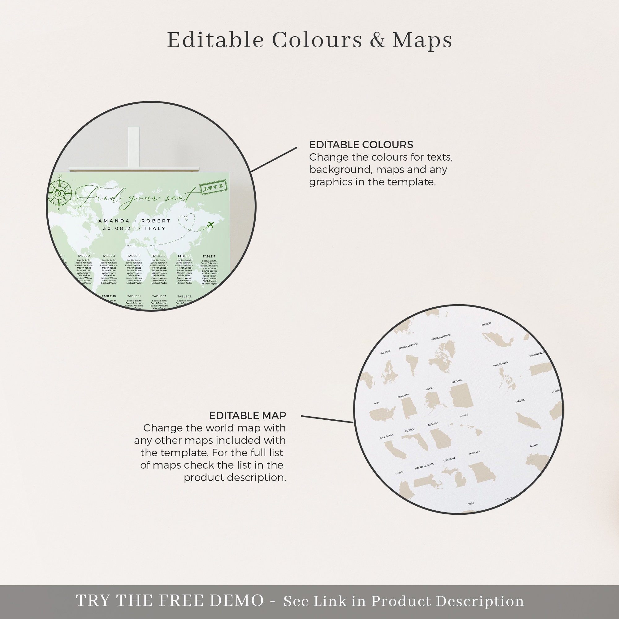 Sofia Guest Seating Chart Wedding Travel Seating Chart Etsy
