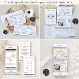 Sofia | Passport Wedding Invitation Digital, Electronic Invitations, Destination Wedding Invitation With Rsvp, Evite Wedding Invitation image 9