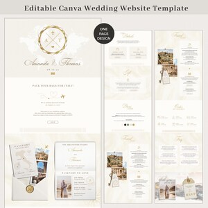 Canva Wedding Website Template for Destination Wedding, Destination Wedding Website with Rsvp Trackable, Rsvp Wedding Website image 6