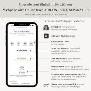 a cell phone with the text upgrade your digital invive with our webpage