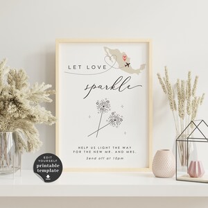 Sofia | Sparkler Send Off Sign, Wedding Sign, Wedding Send Off Sign, Let Love Sparkle Sign Template, Wedding Sparkler Sign Printable